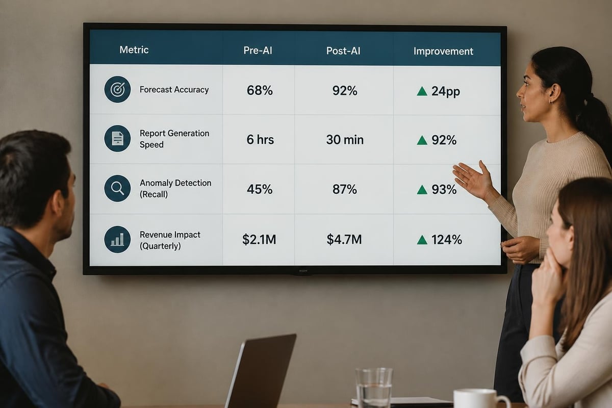 AI reporting ROI measurement