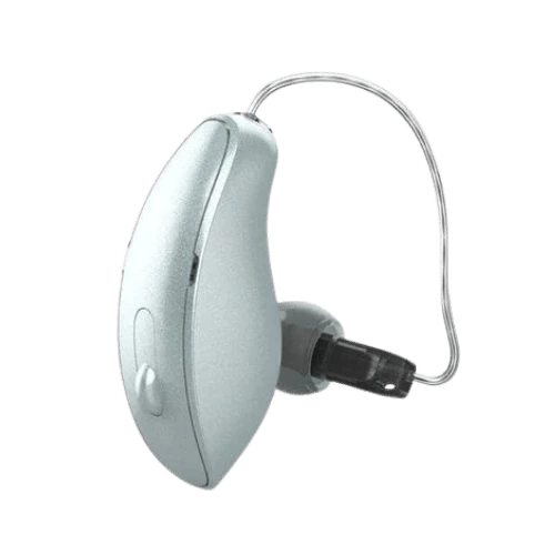 Micro-contour rechargeable Starkey Genesis AI mRIC R, appareil auditif moderne et connecté. Disponible chez Audio Pour Tous.