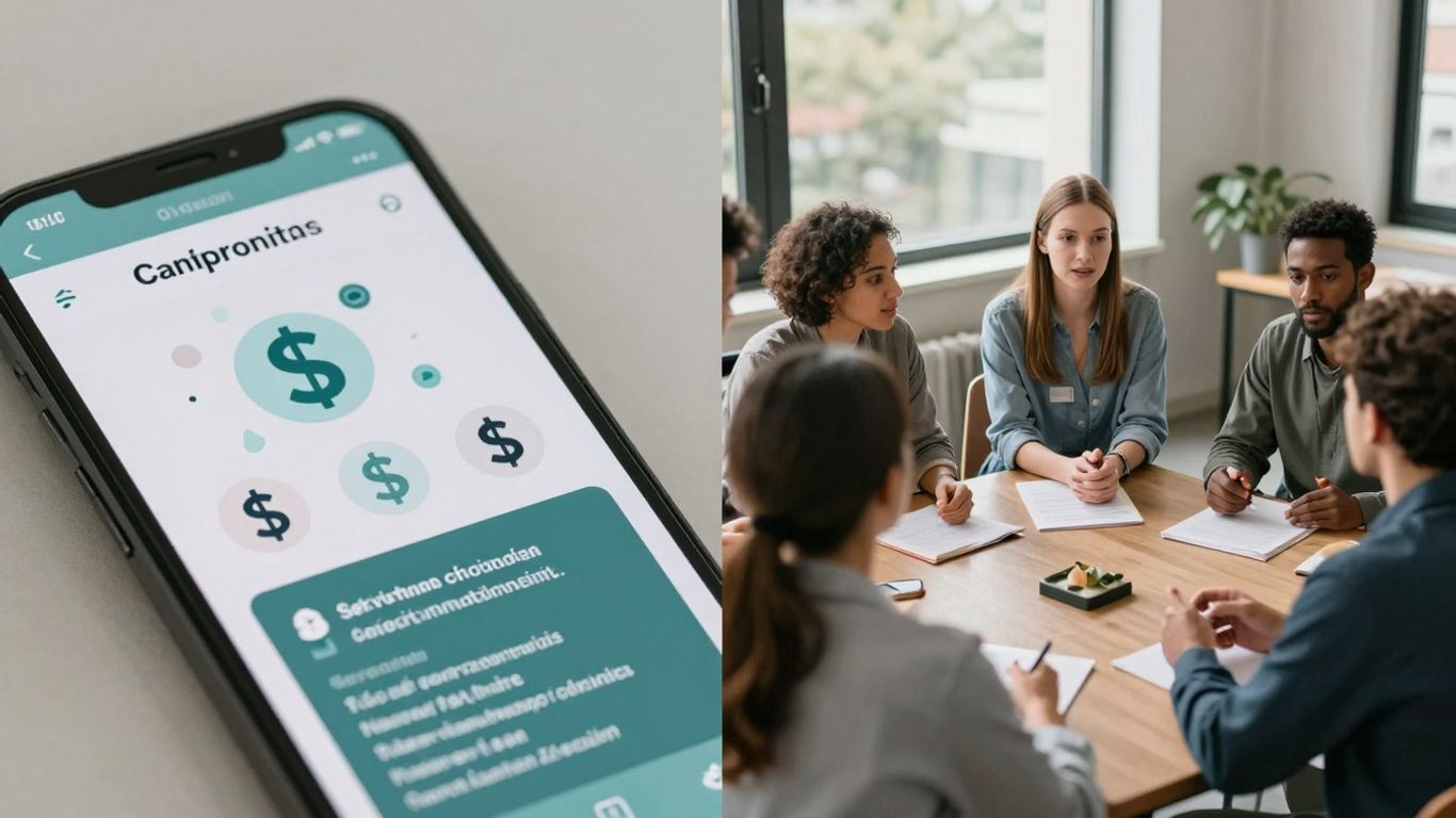 Digital ads and community meeting for political campaign.