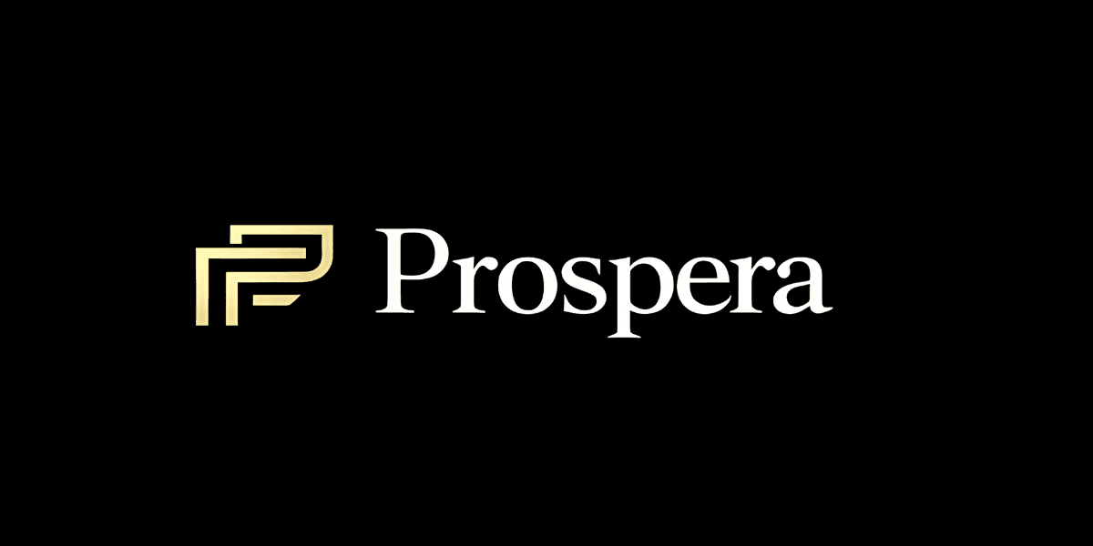 Prospera logo over a modern kitchen setting, representing a UK-based AI-driven financial planning startup transforming wealth management for clients.