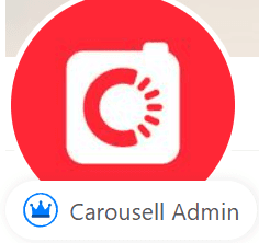 Carousell text with camera logo