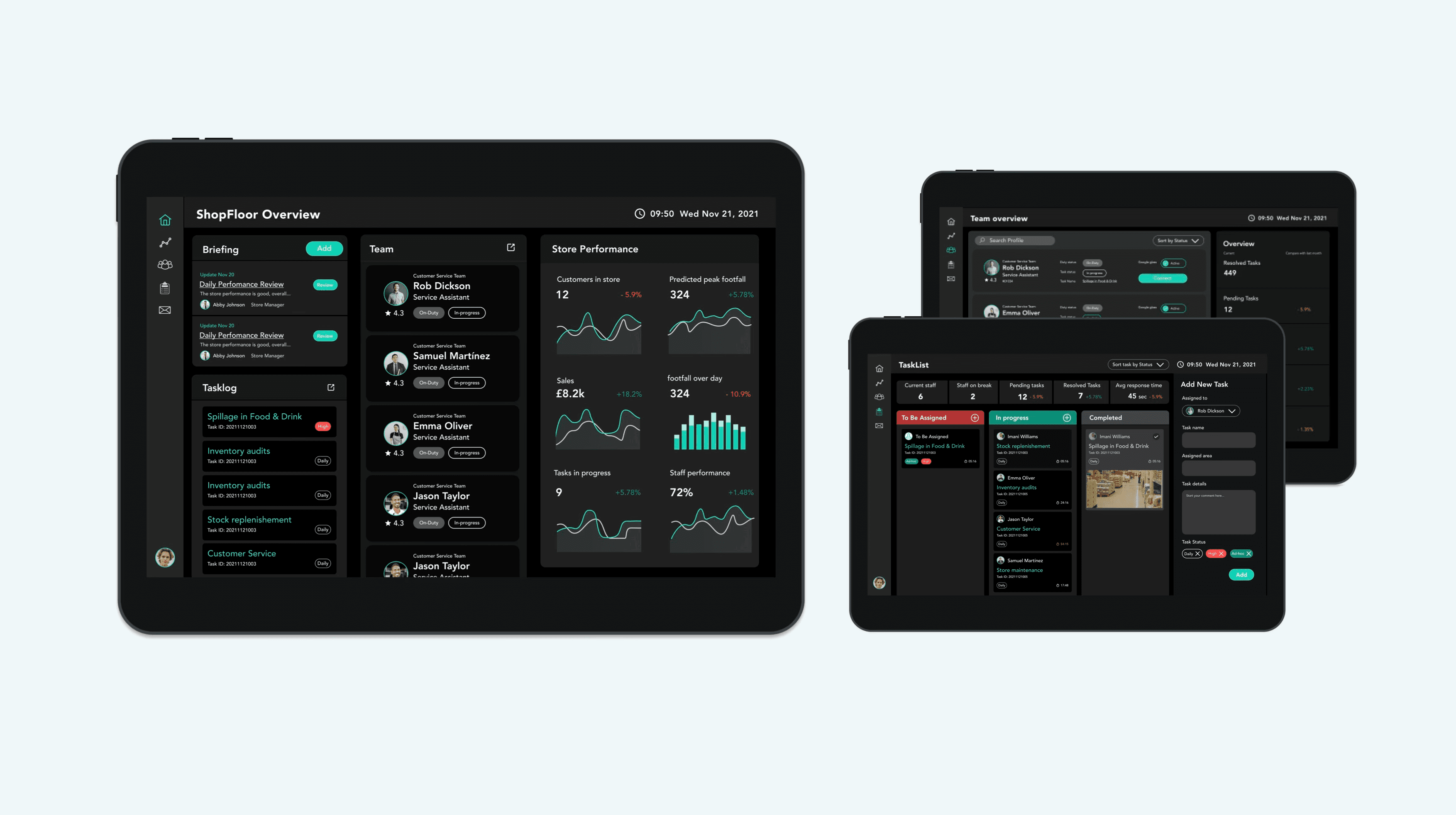 Cornershop introduction - display the management software system