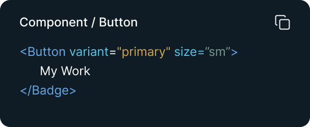 Code snippet card