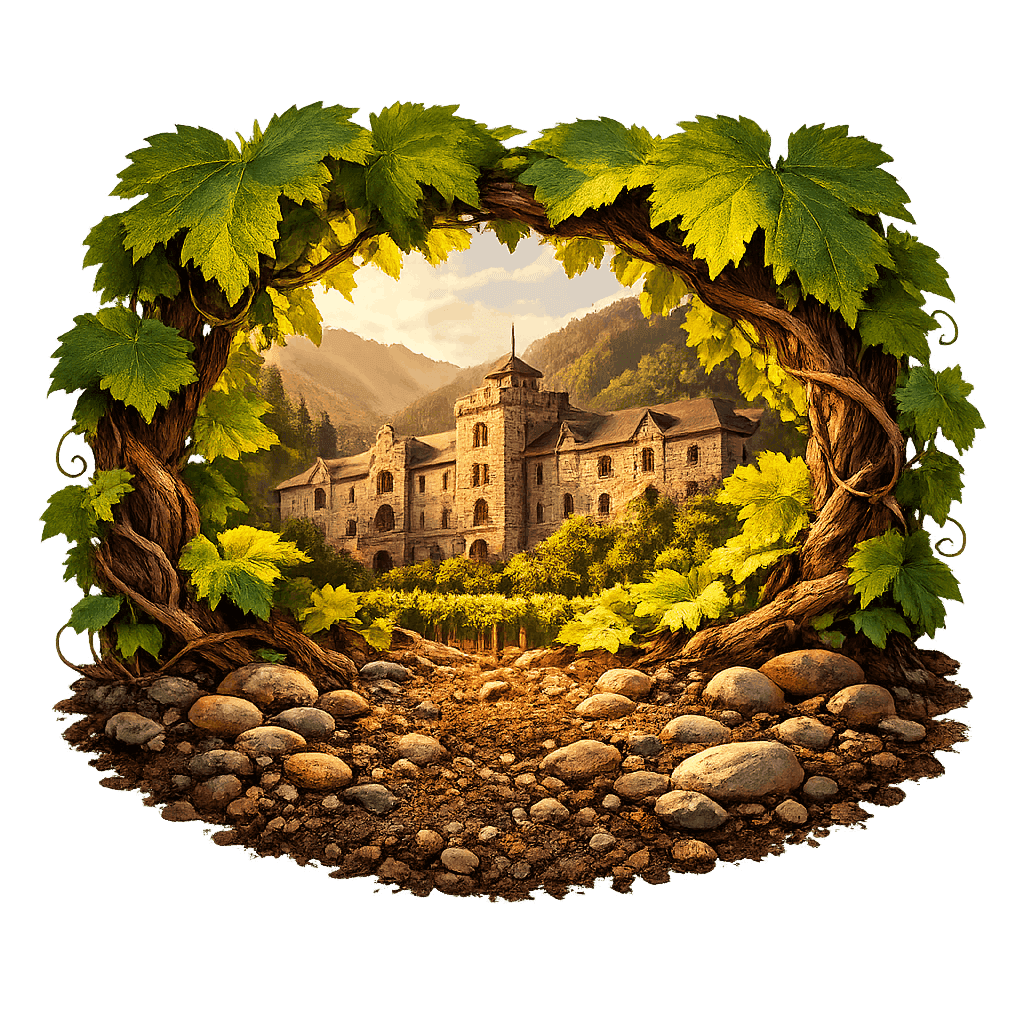 Detailed graphic of the St. Helena wine region.