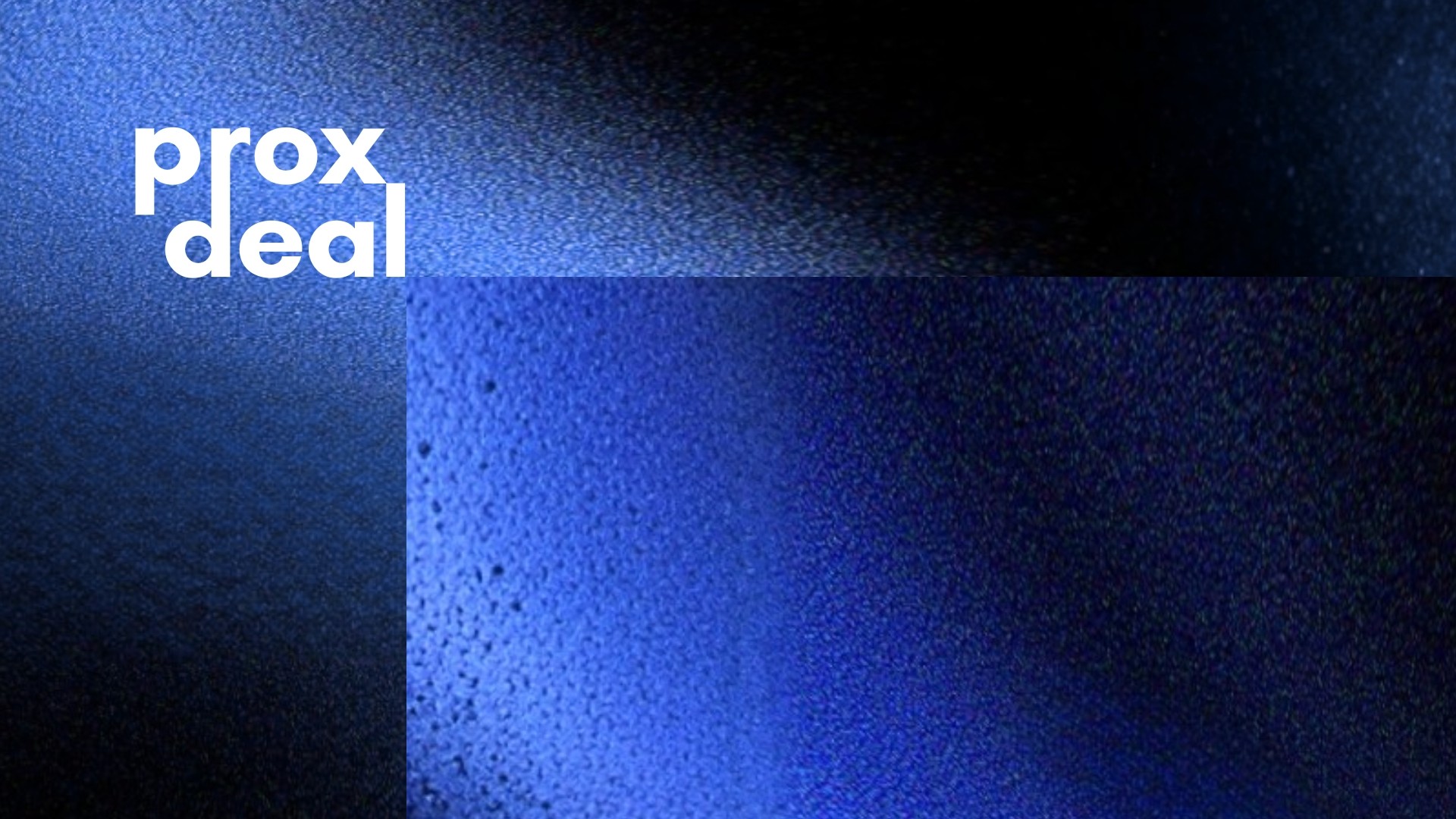 blue and black color gradient with Proxdeal logo