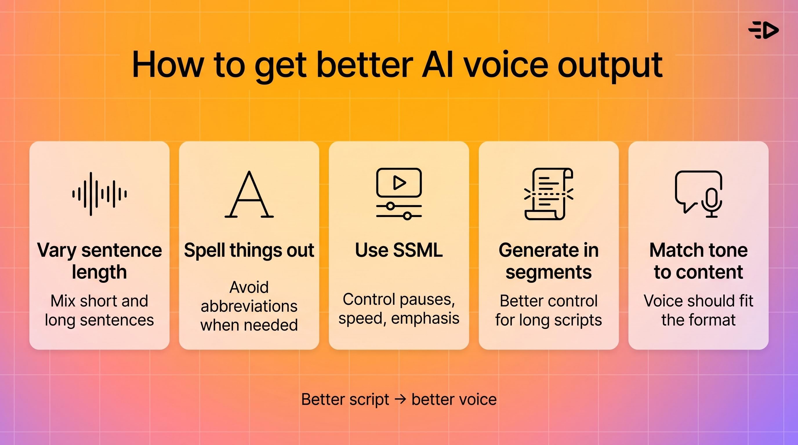 How to get a better output