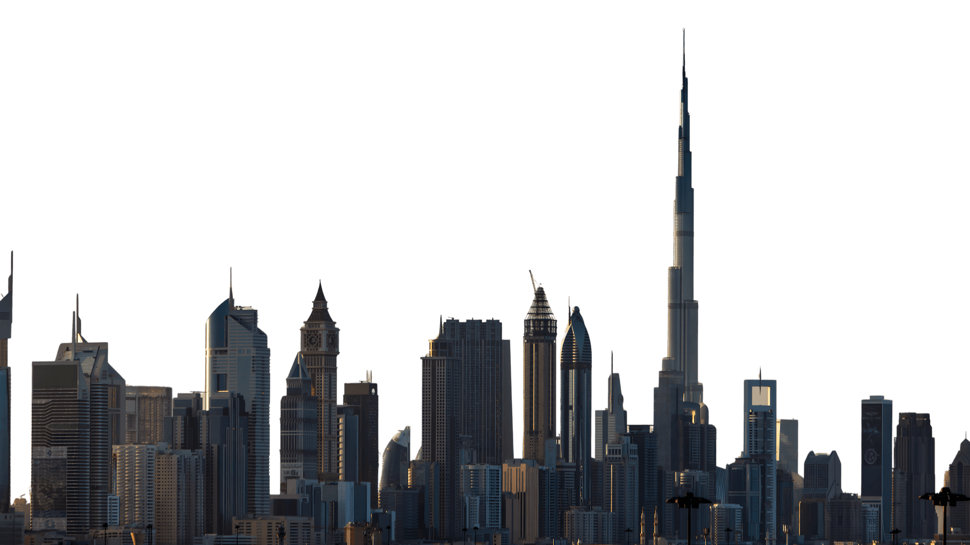 Cluster of modern skyscrapers including Burj Khalifa rising above the city | Lunasole Hospitality