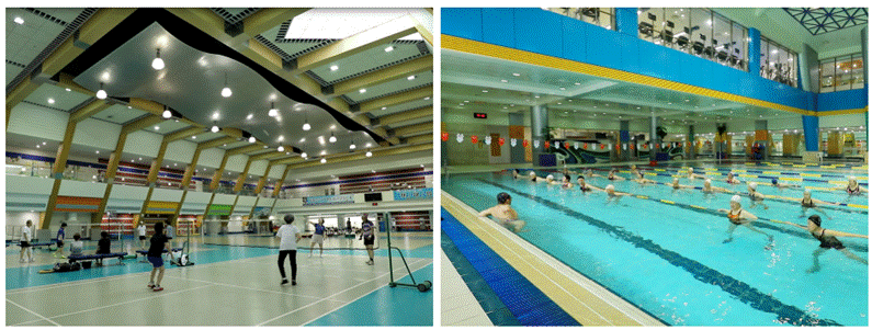 수영장, 스포츠, 레저 센터, 건물이(가) 표시된 사진
AI 생성 콘텐츠는 정확하지 않을 수 있습니다.