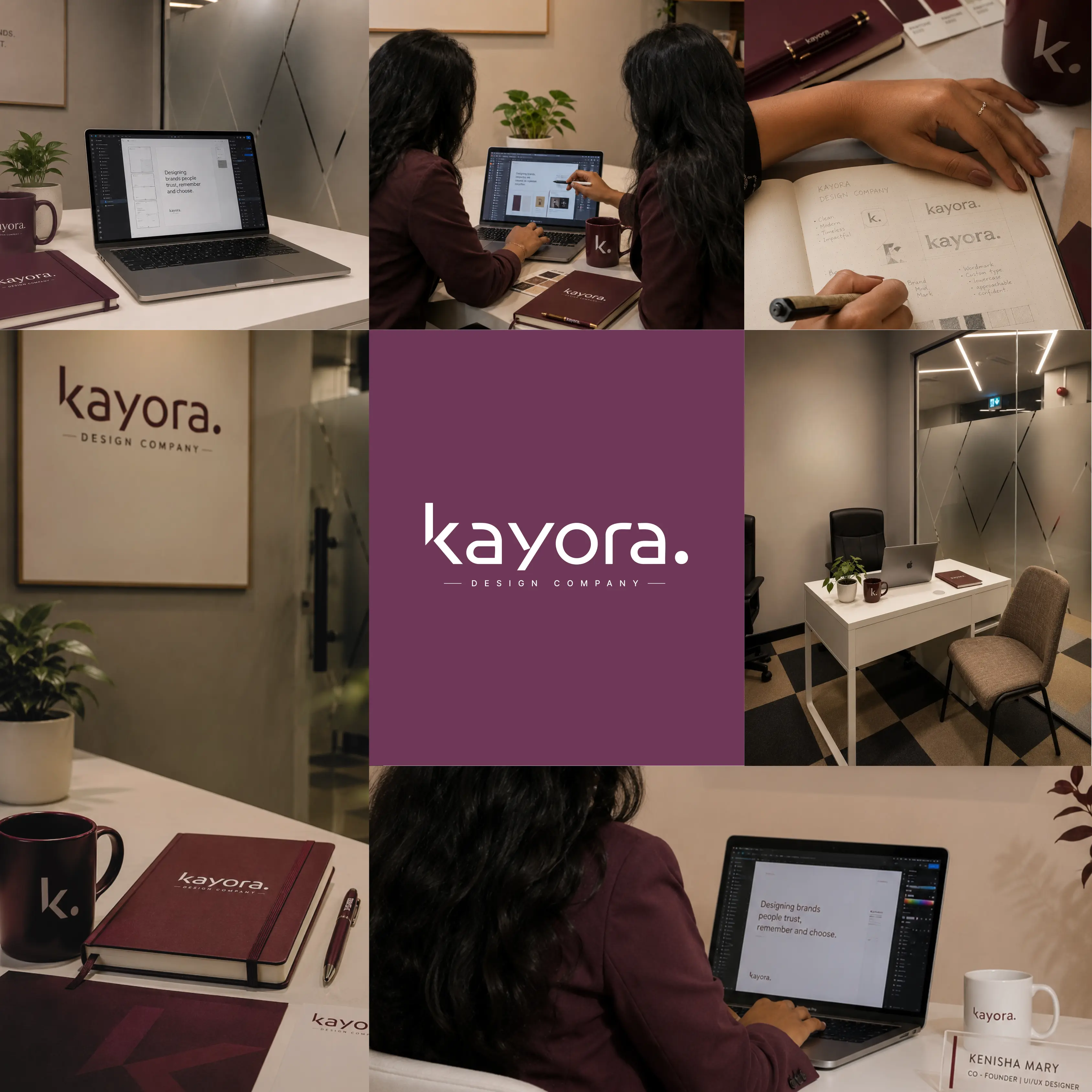 Abstract geometric pattern representing Kayora's design approach
