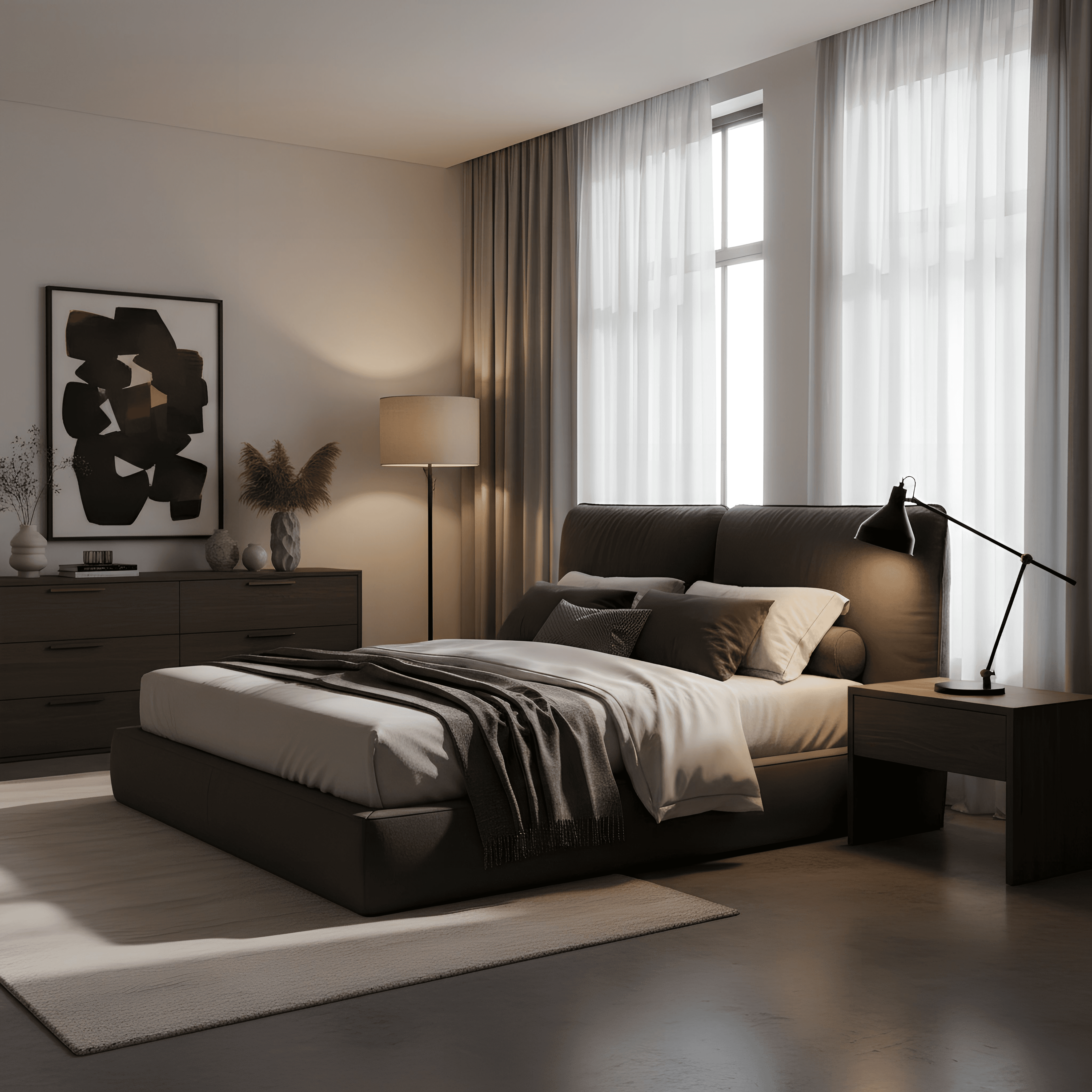 Image of a modern bedroom