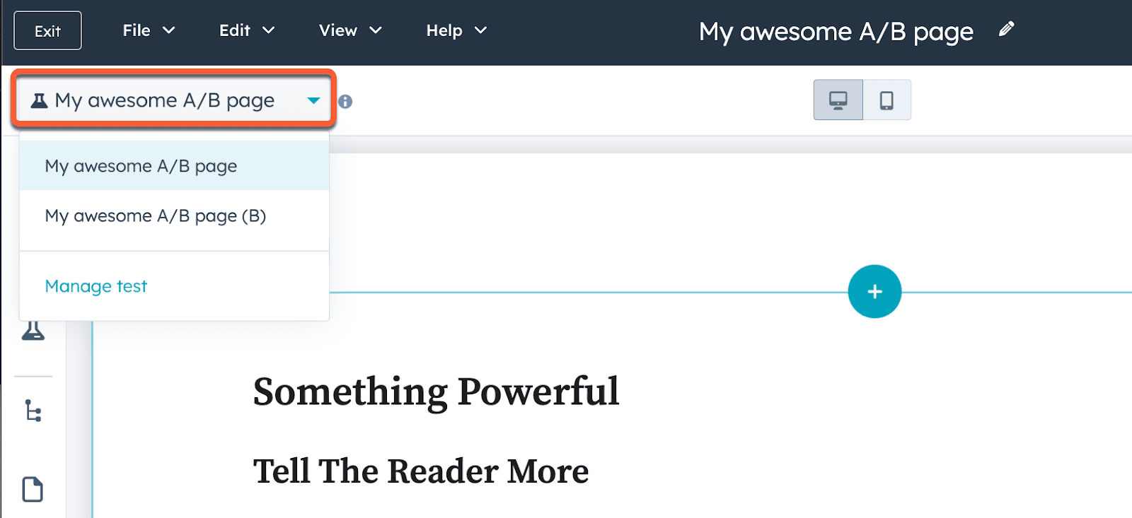 Hubspot A/B Testing