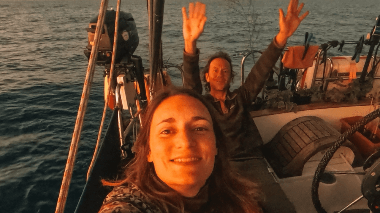 SailingElBurro aboard their sailboat while sailing in Greece
