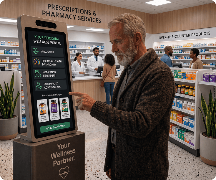 young man conducting an rPPG scan using Vitals AI