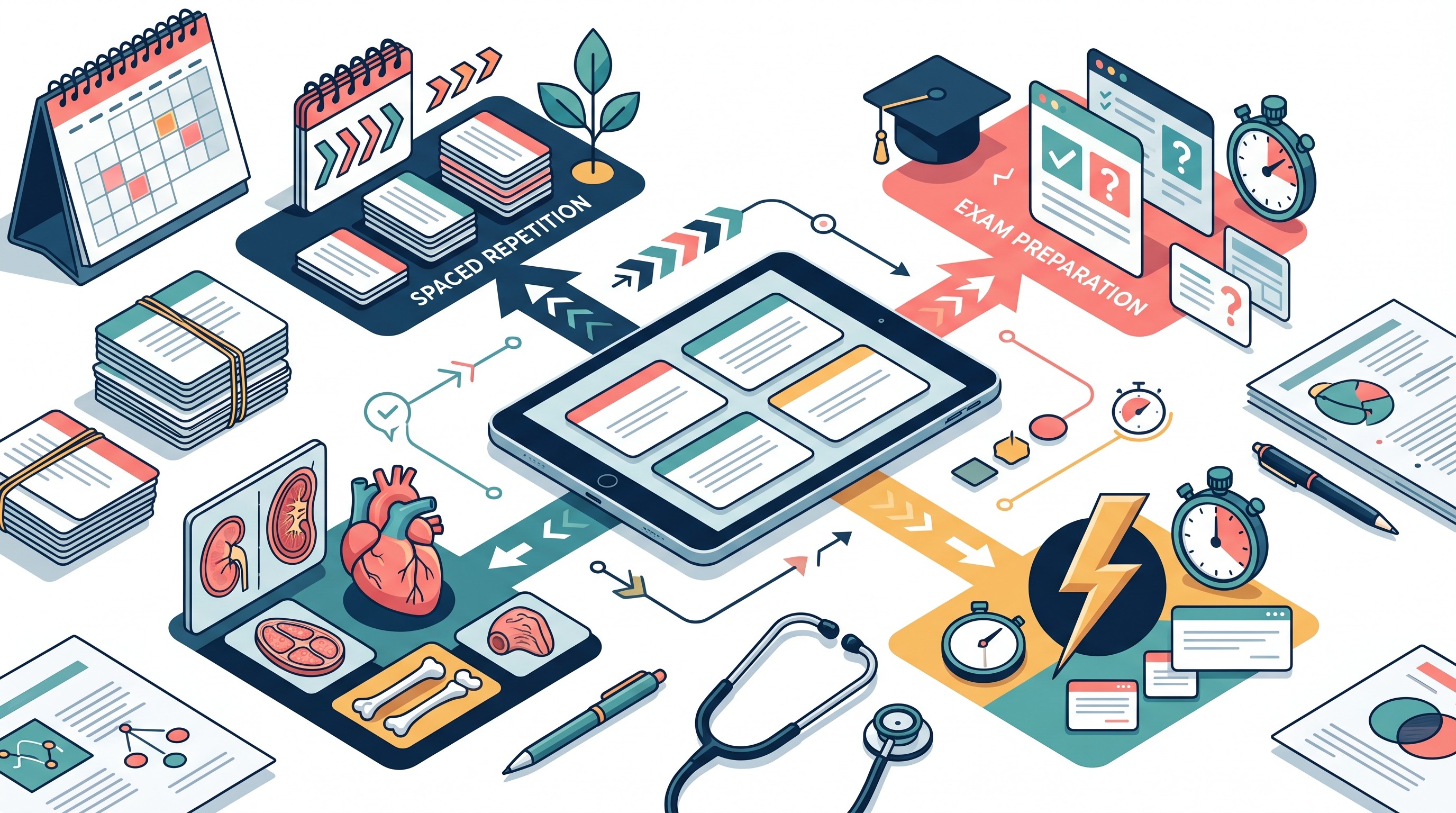 Flashcard app decision matrix for medical students