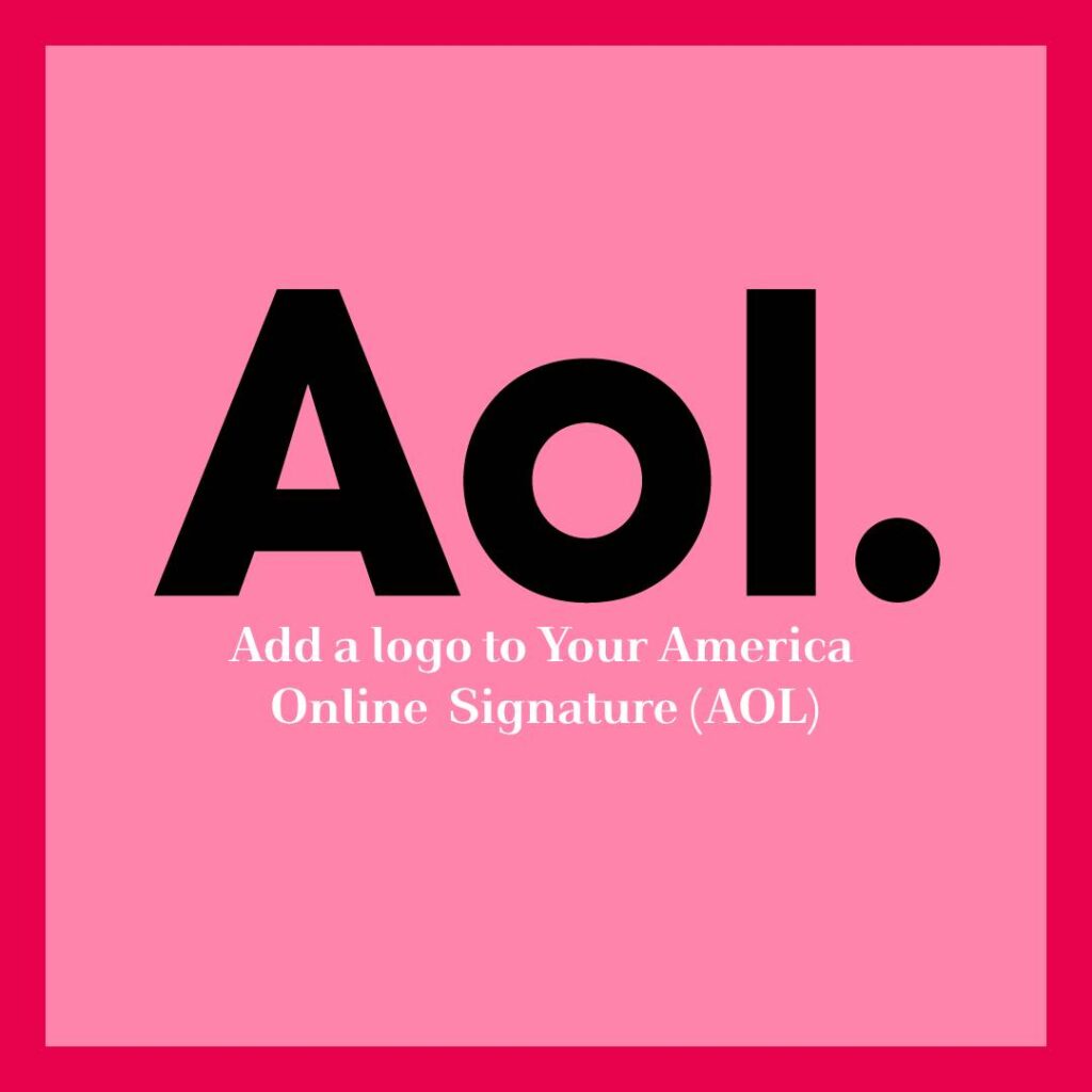 add a logo to America Online Signature (AOL)