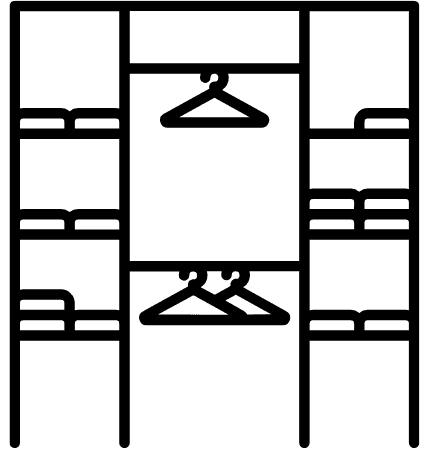 Petit icon noir d'un dressing de MaisonN