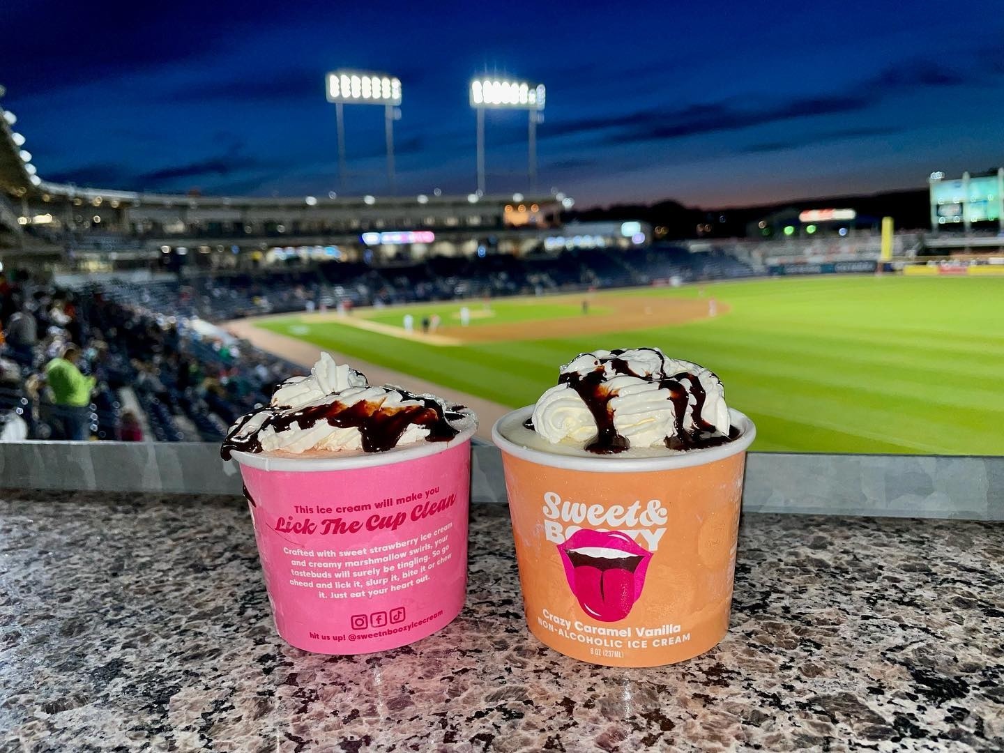 Sweet & Boozy Ice Cream at Baseball field