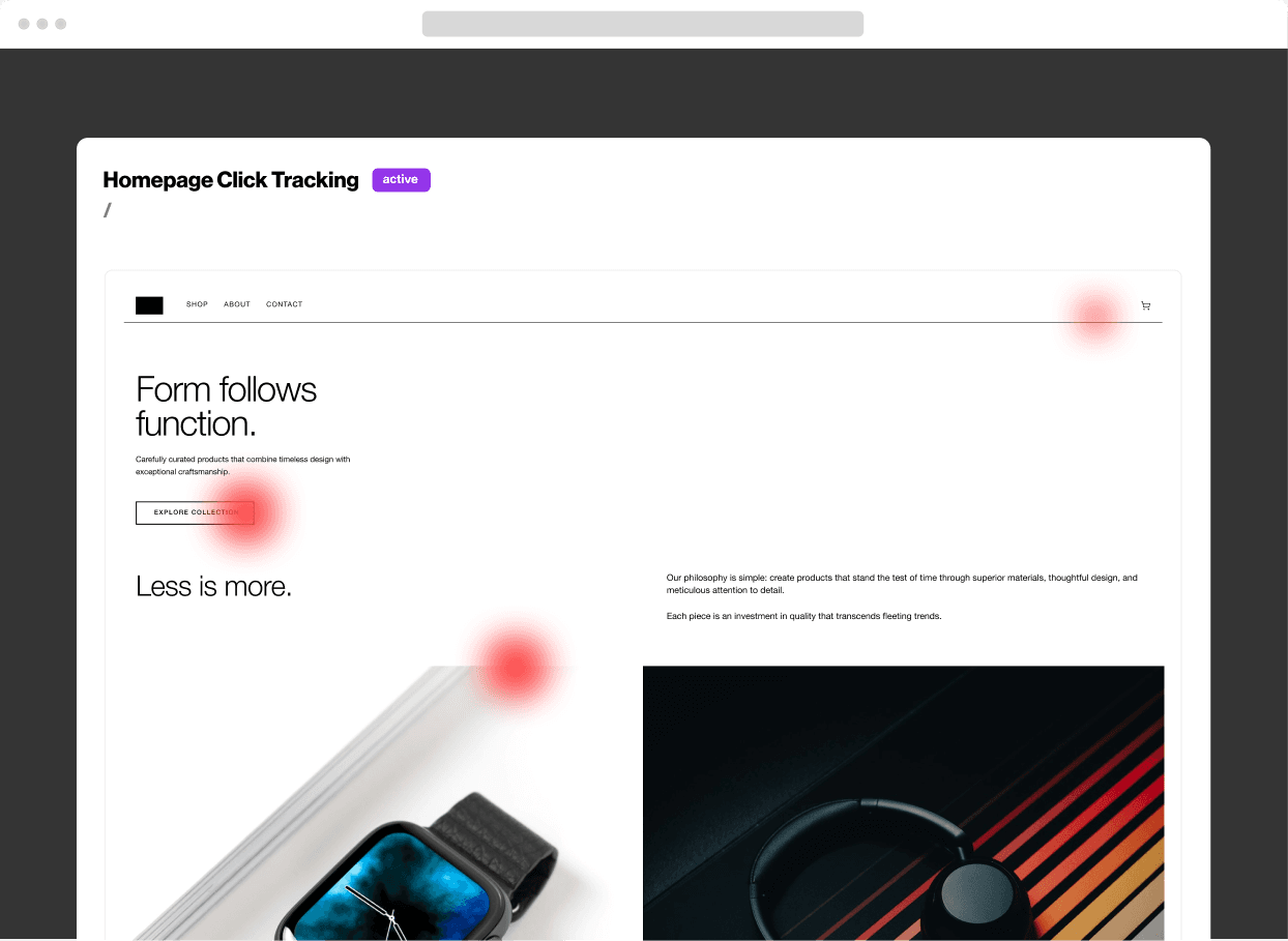 Image of software showcasing heatmap