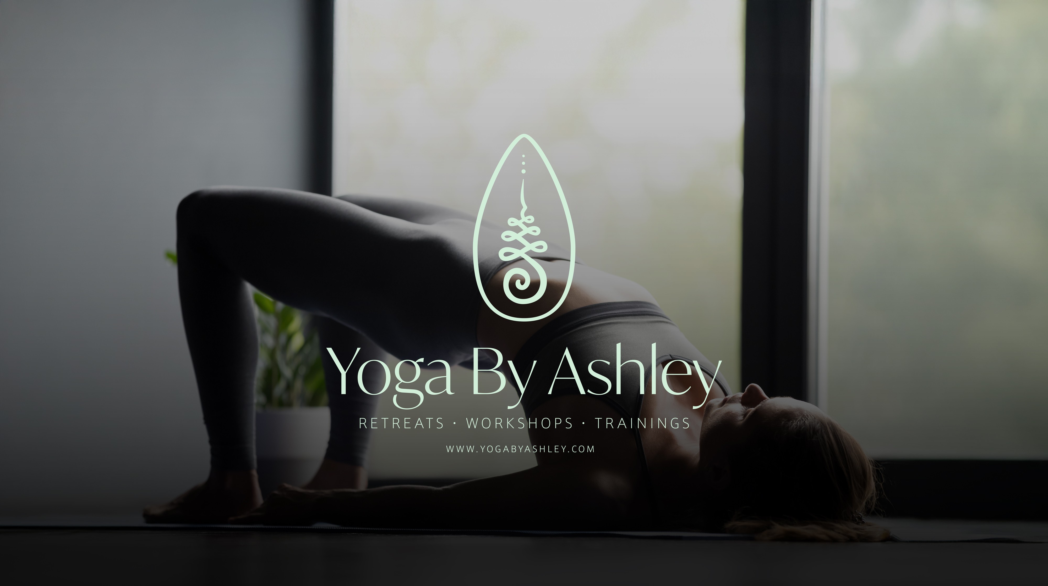 Yoga By Ashley corpoprate identity ad layout by Sunny and Shady Creative