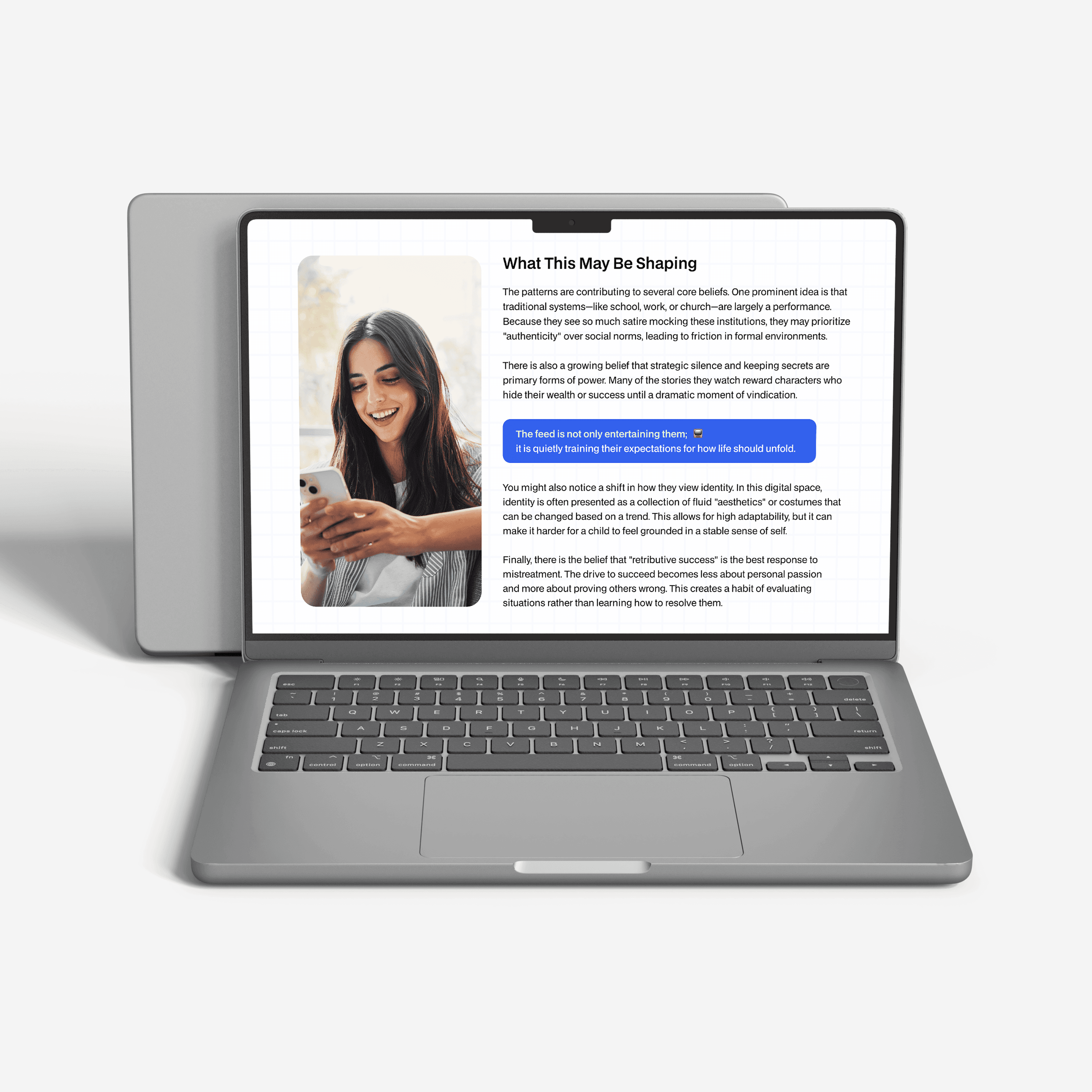 Close-up of a sleek black and silver tech device with a glossy metallic frame and a gradient blue display panel.