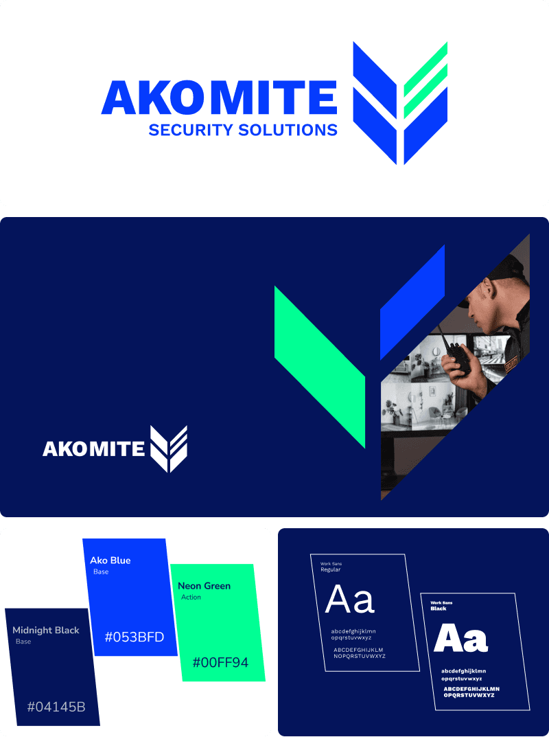 Akomite brand identity design