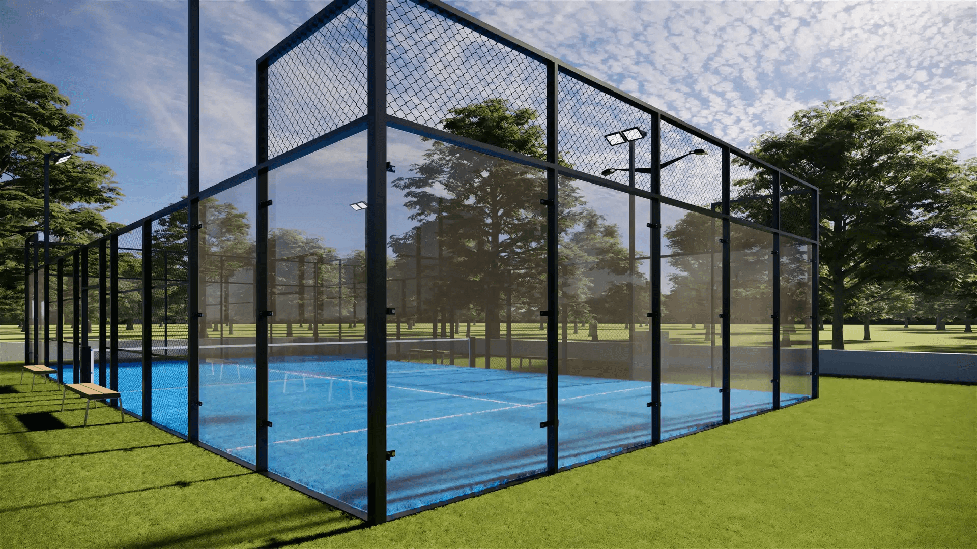 nfinity pool blending into the ocean view, minimalist sun loungers in soft neutral fabric, curved architecture