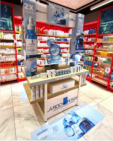 exemple présentation comptoir pharmacie laroche posay