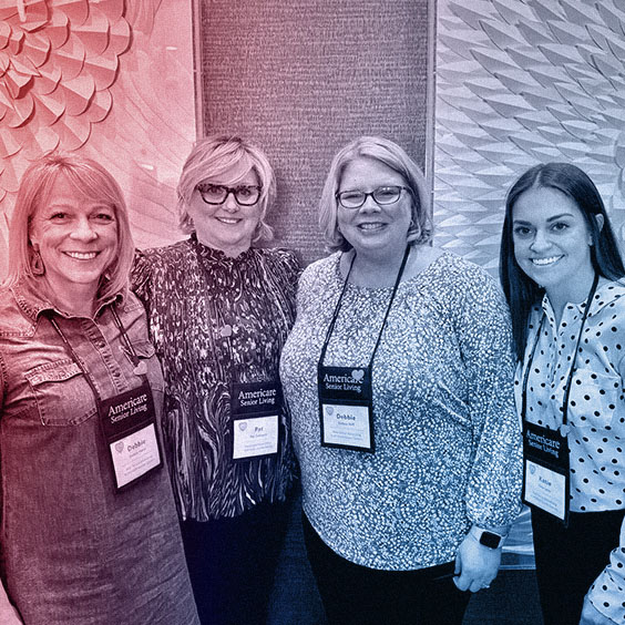 WTADS at event with red blue gradient overlay.