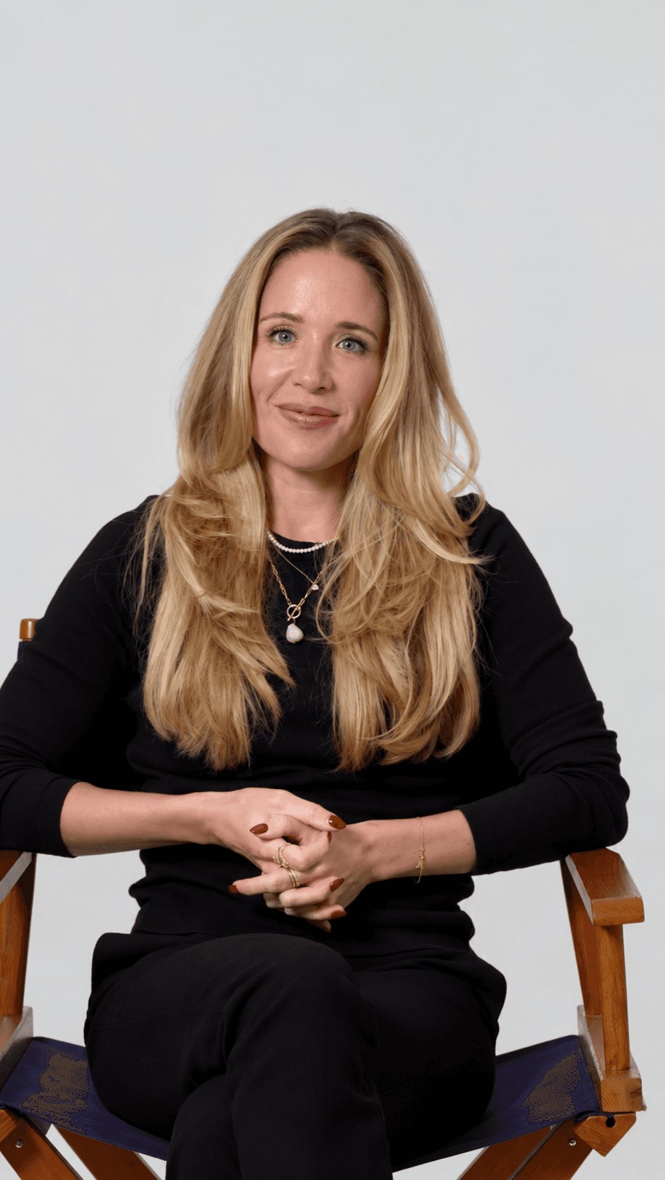 Sarah Elizabeth Hill seated for the Q&A video