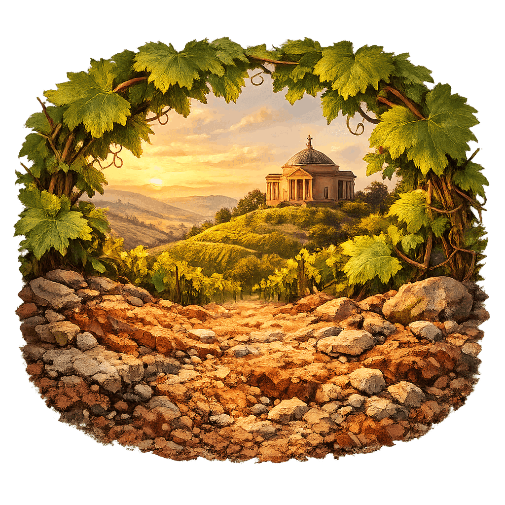 Detailed graphic of the Remstal wine region.