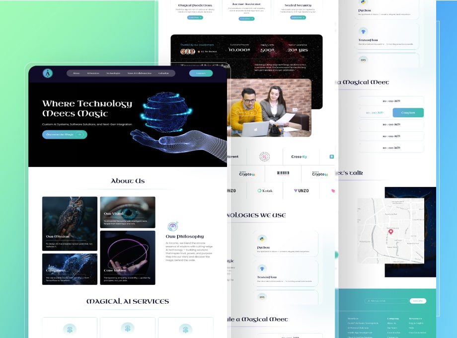 Arcanic – AI Agency Website UI UX Design