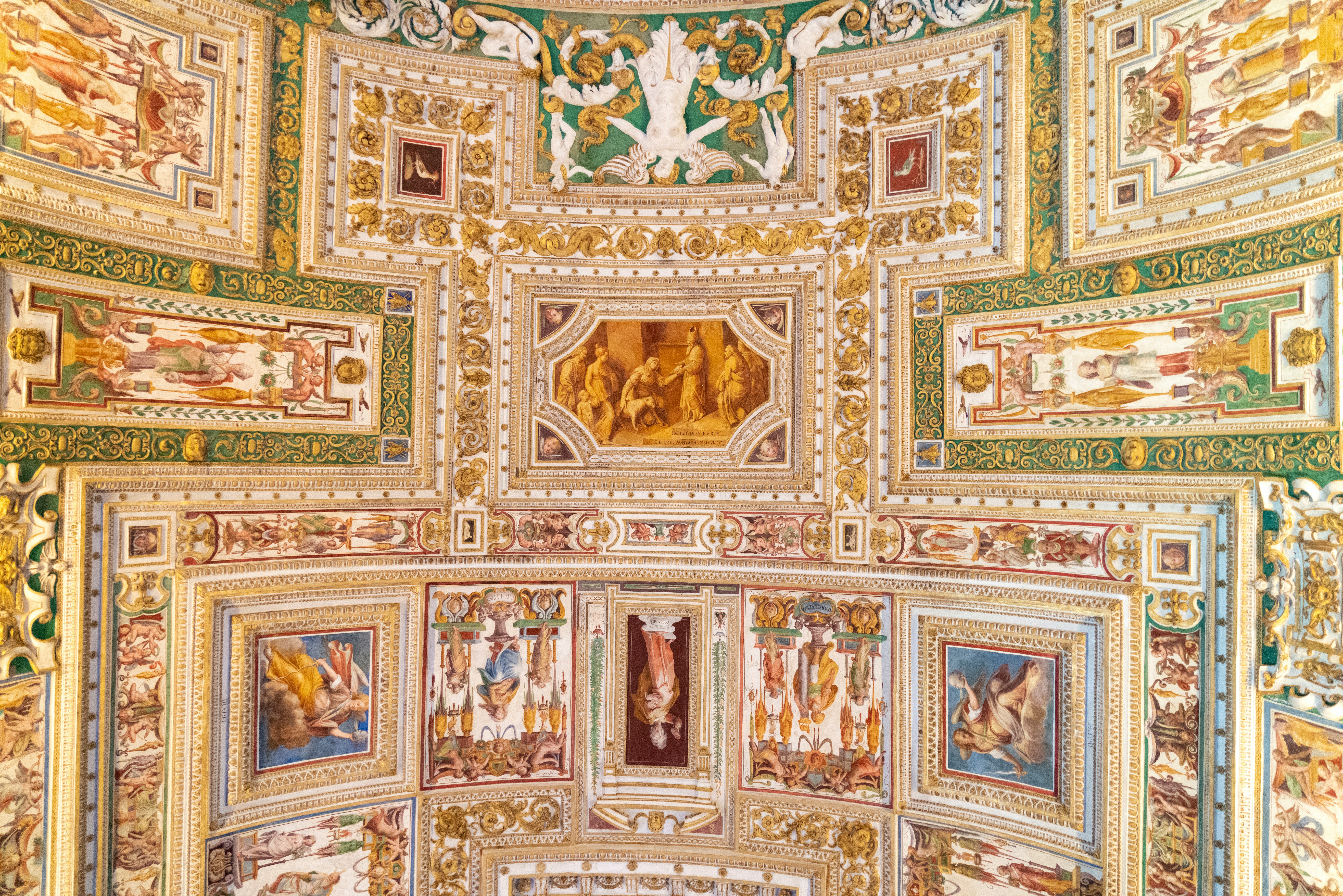 a wall with paintings on it