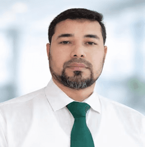 A man with surfboard