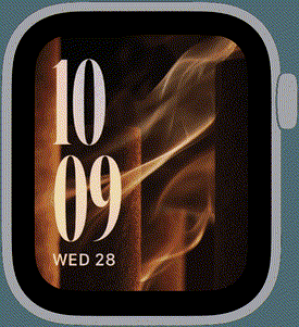 Cedar Ember autumn Apple Watch face in warm ember and cedar tones