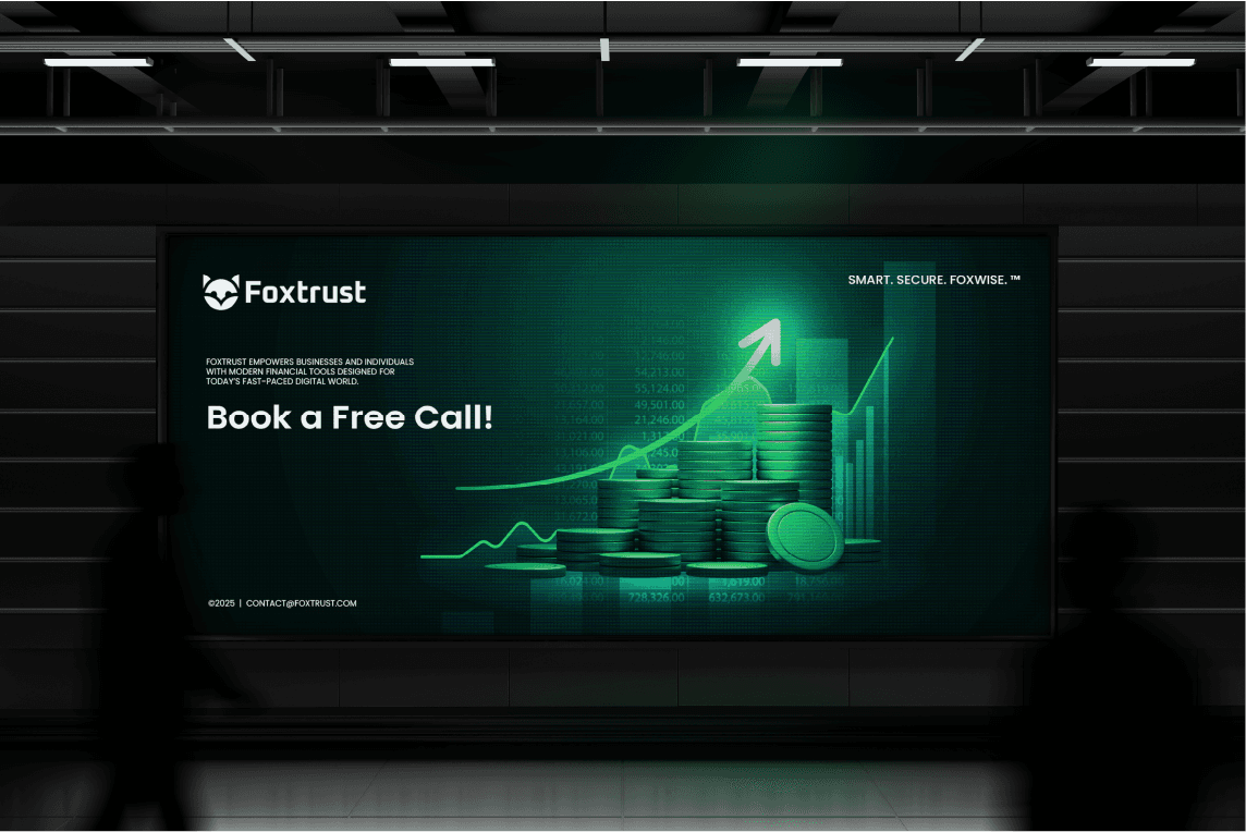 Foxtrust brand identity mockup