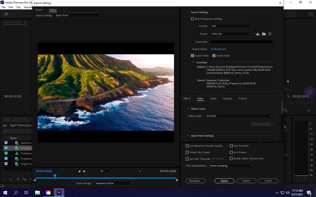 How to export quickly in Premiere Pro