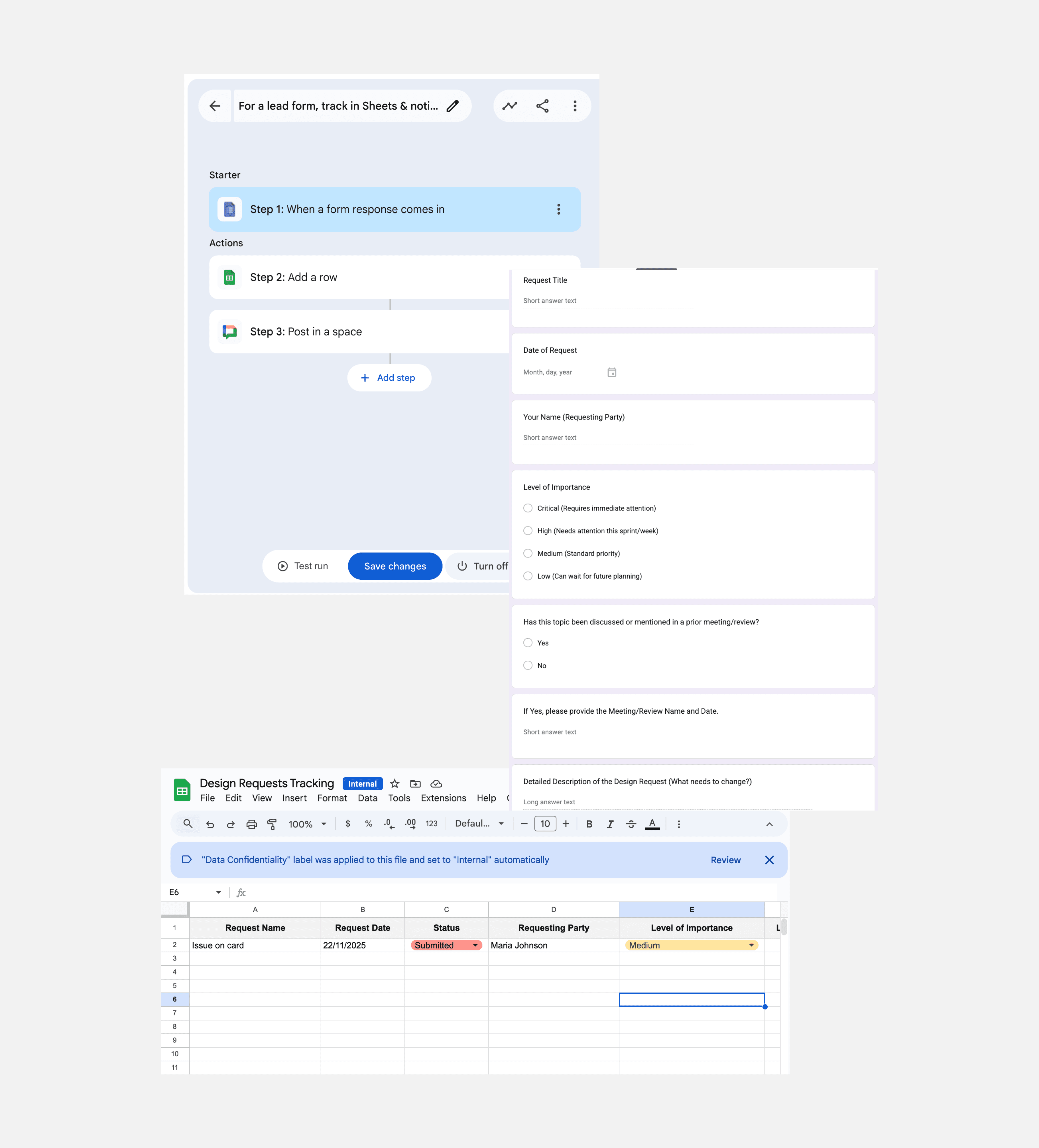 Image of one of the tools used for one of the processes improvements