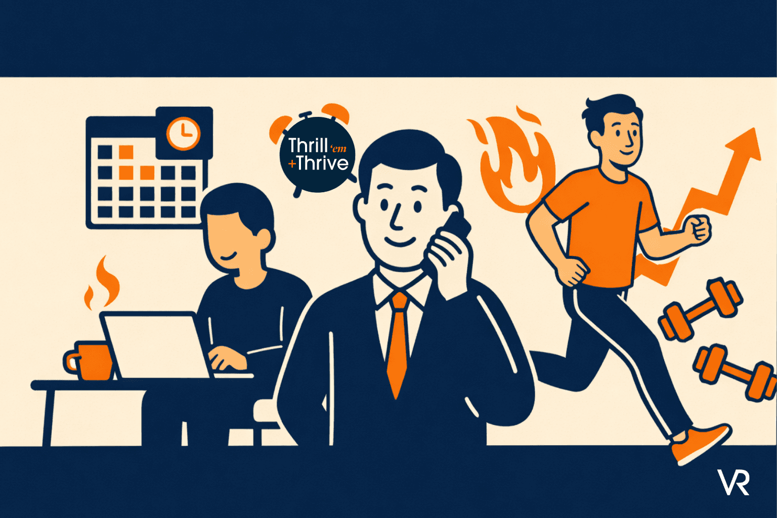 thrill and thrive in the workplace graphic