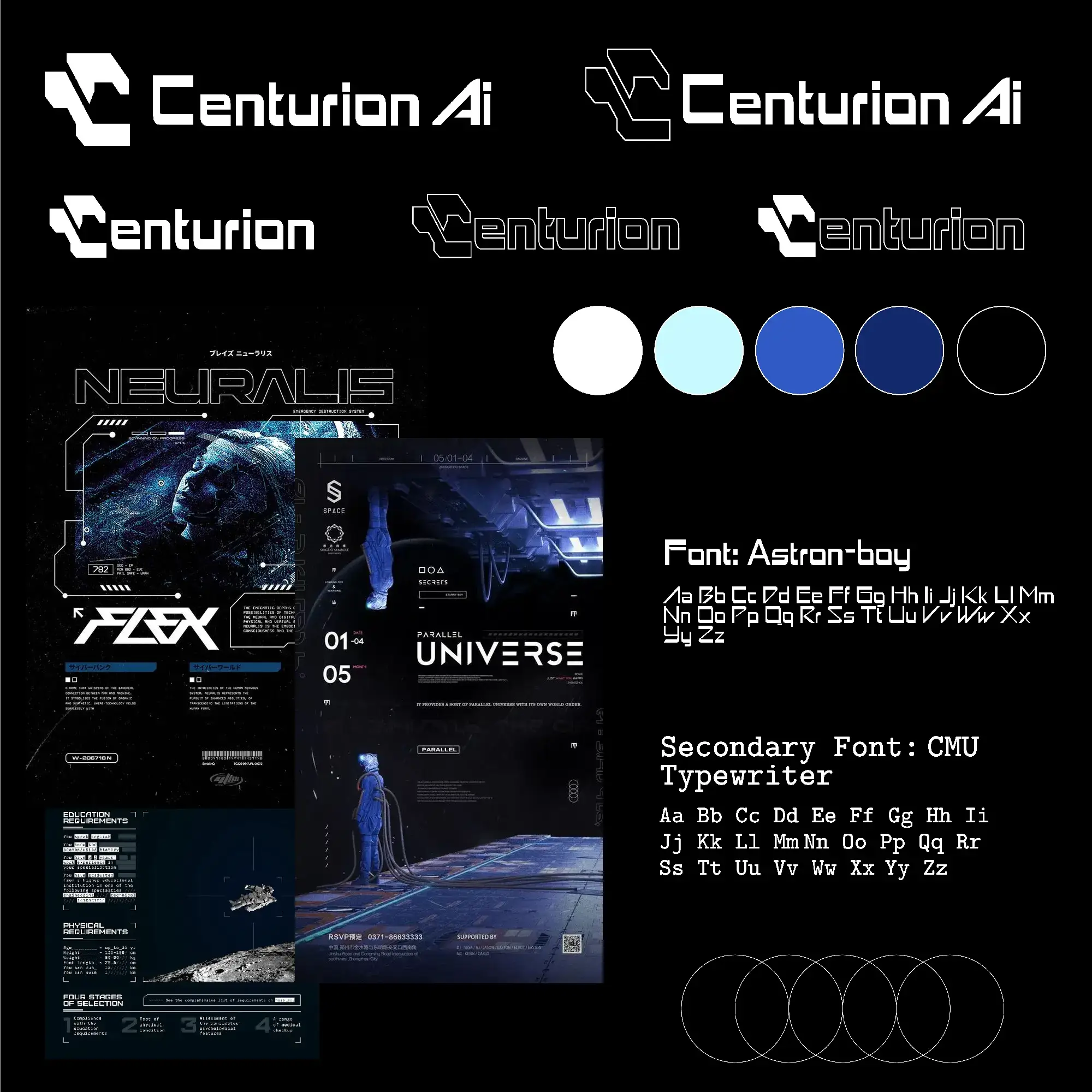 Tech-inspired logo design for Centurion AI