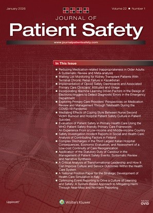 Journal of Patient Safety