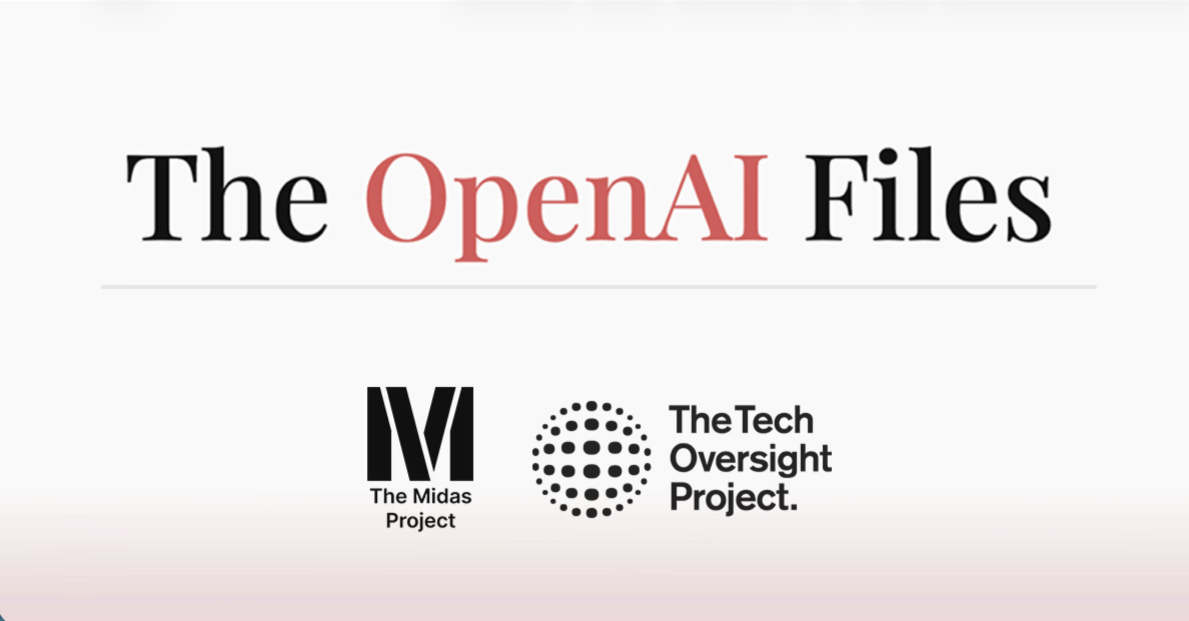 The OpenAI Files project cover – The Midas Project report investigating OpenAI’s governance, tax issues, and accountability.