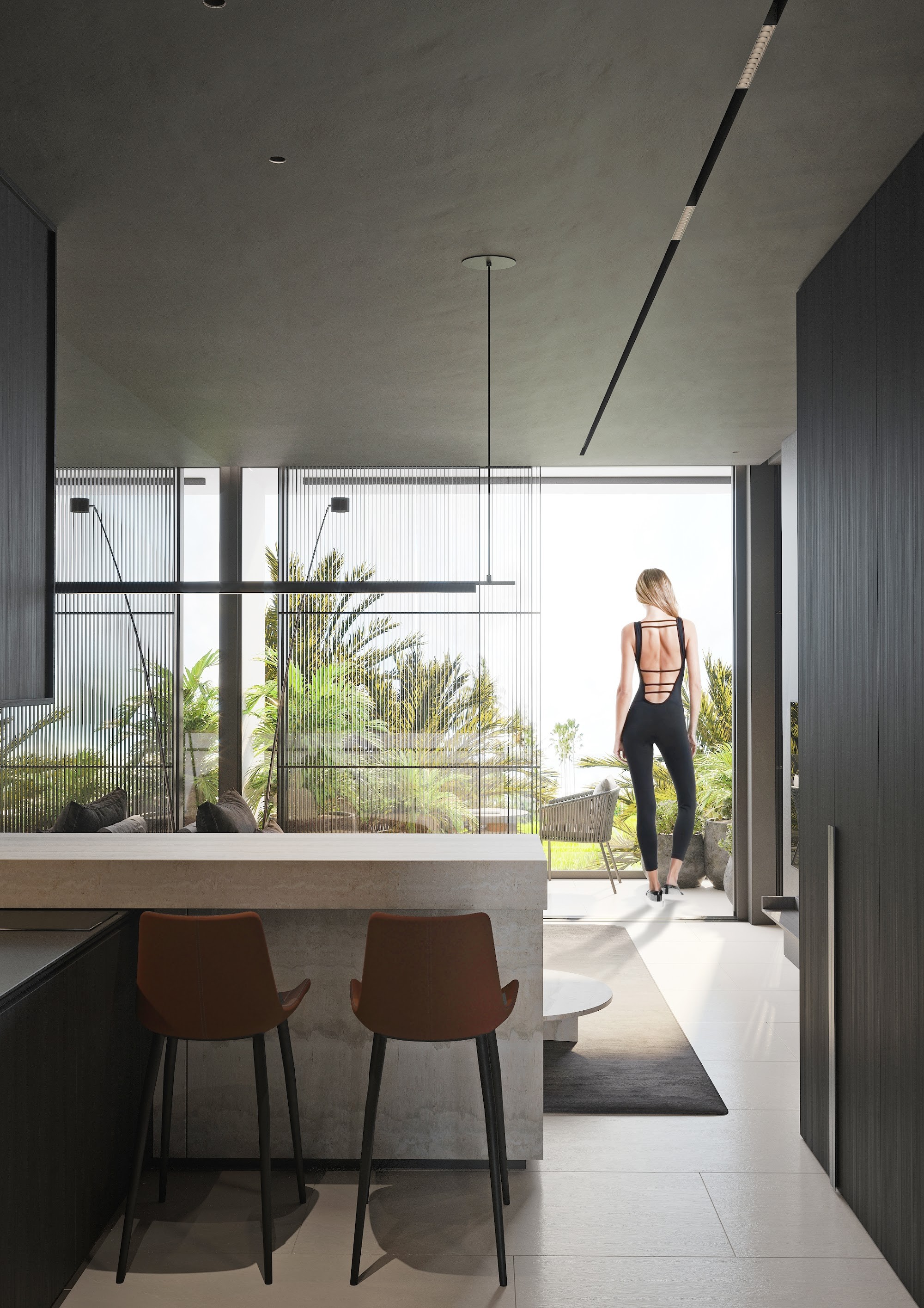 Complex 7 - Apart D 1-BR 55 1 floor — кухня-столовая, Laguna Complex 7, Canggu