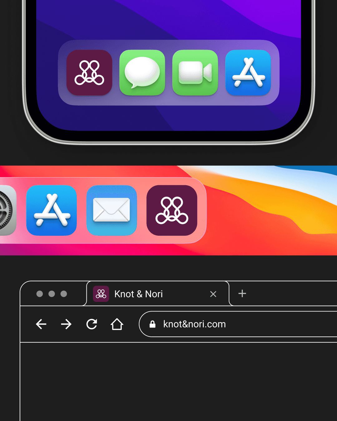 Modern architectural workspace with large floor-to-ceiling windows, surrounded by trees, and desks filled with design materials and books. Two blurred figures are walking through the space.