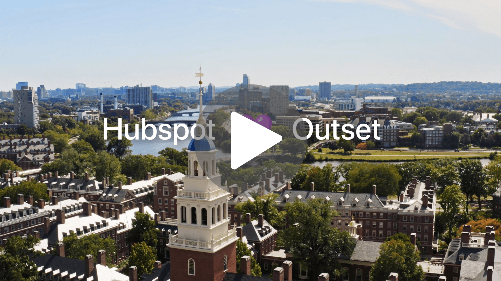 Video thumbnail with the text ‘Hubspot × Outset'