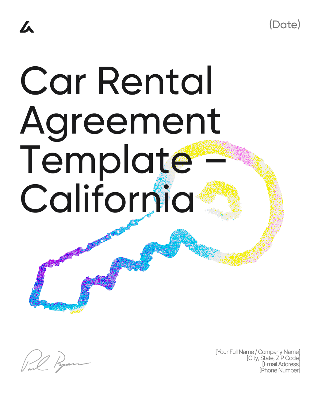 Car Rental Agreement Template – California