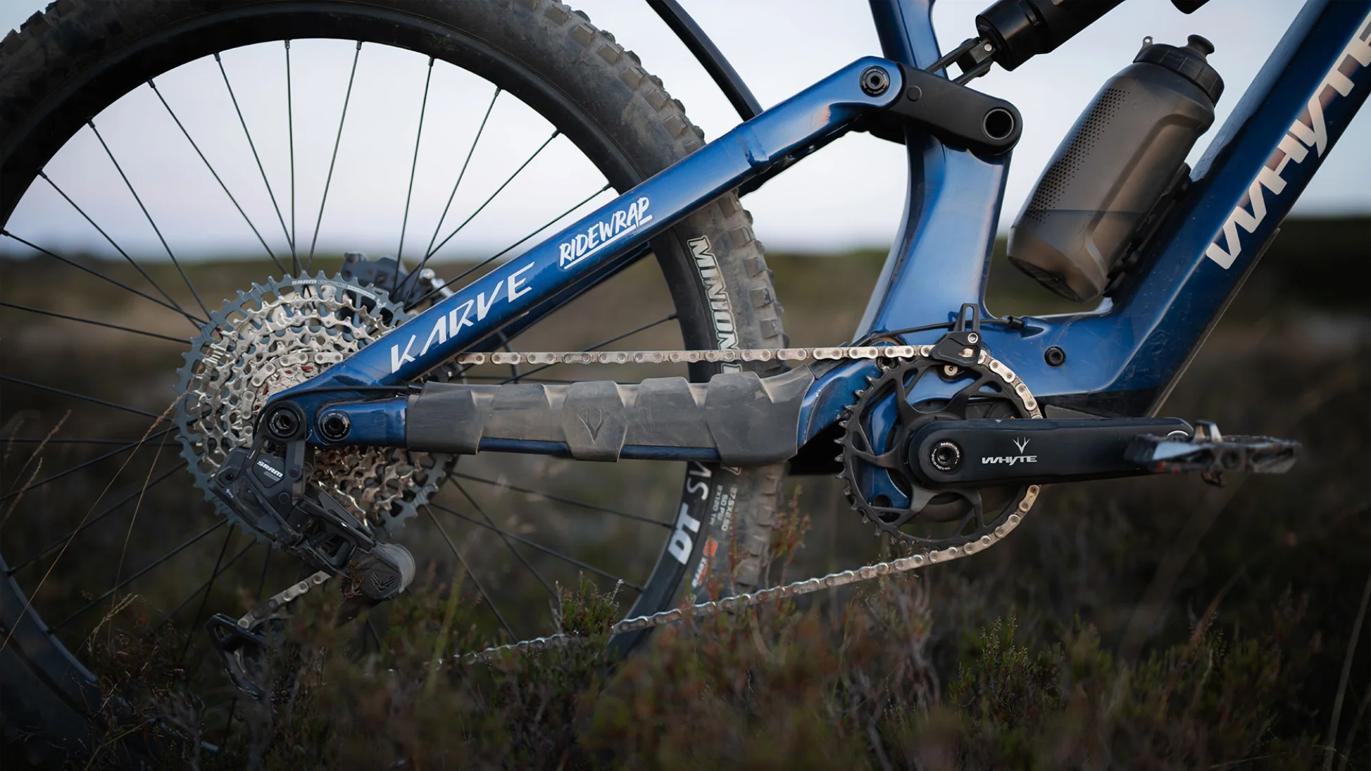 Close up of Whyte Karve Evo rear triangle showing industrial design