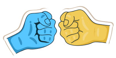 Sticker of a Fist bump