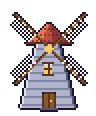 Pixel-art windmill