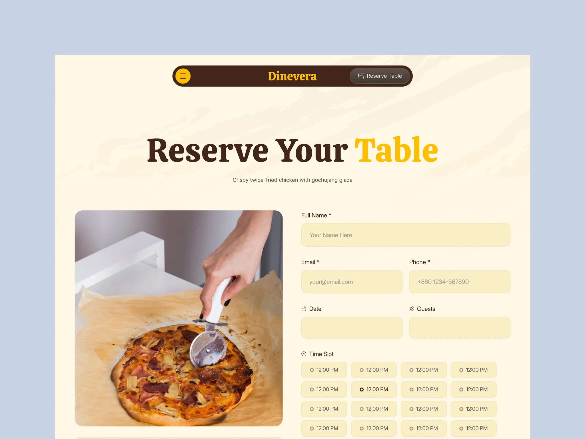 Modern Restaurant Website Template