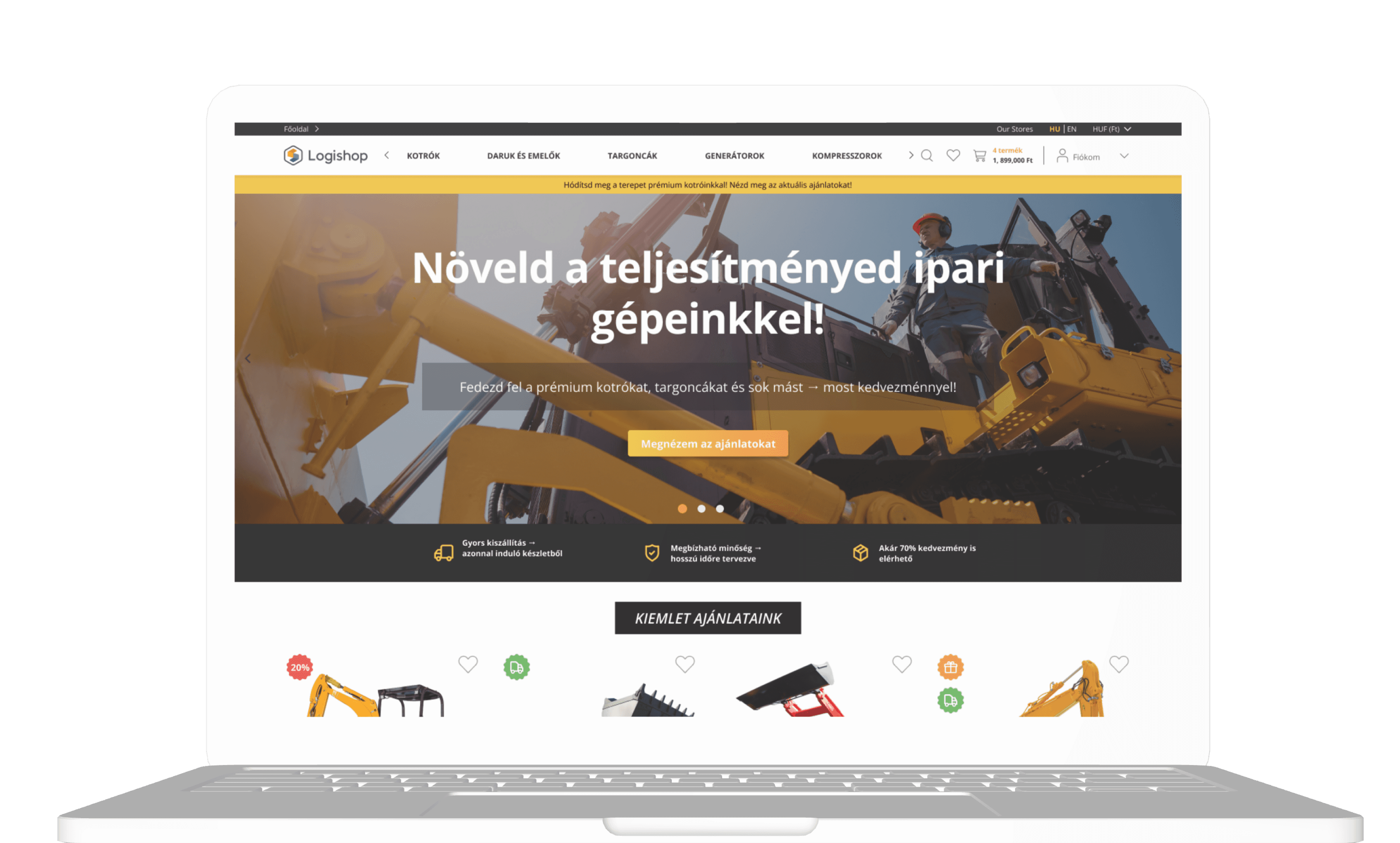 Logishop - ipari gépek B2B webshop